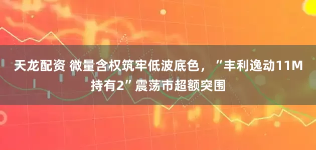 天龙配资 微量含权筑牢低波底色，“丰利逸动11M持有2”震荡市超额突围